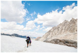 Last snow of the trip on Bishop Pass