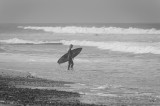 Surfer on a Hazy Day