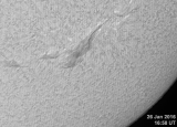 Prominence (filament) lifting off surface of sun - 90 minutes