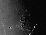 Sunset on crater Archimedes - 2 hours