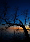 Crescent Moon over Lake Bemidji