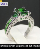 Brilliant Green Cz princess cut ring $2.jpg