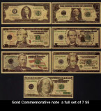 Gold Commemorative note  a full set of 7 $5.jpg