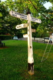 Signpost on  the  green .