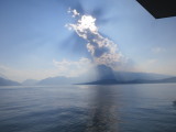 Mount  Pilatus cloud obscuring the sun , from the steamer