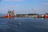 MODULAR OIL PLATFORM UNDER CONSTRUCTION