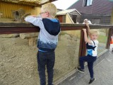 Michael and Finn watching the meercats