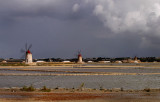 Windmills on a cloudy day