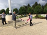 Bob and Jackie furling flag at Somme