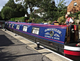 Narrow boat at the moorings on Osney Island