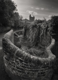 St. Marys church with old stone wall