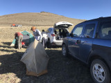 Car windbreak for the campers