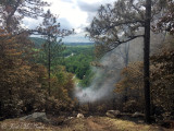Cooper's Furnace overlook immediately post-fire: Bartow Co., GA