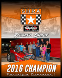 Richard Brady 2016 SHRA Champion Plaque