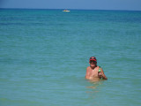 7 Dave having a beer and a swim in Cayo Jutias 3 Oct 16.jpg