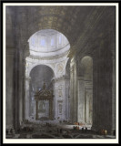 Interior of St Peters in Rome, 1671