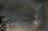 Rho Ophiuchus and The Blue Horsehead Nebula