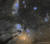 Latest Rho Ophiuchi Molecular Cloud Complex with The Blue Horsehead Nebula (IC 4592)