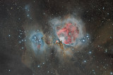 Great Nebula in Orion (M42) and Running Man Nebula (M43; also Sh2-279, NGC 1973, 1975; and 1977)