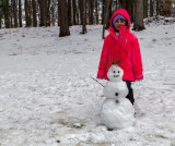 Dana and Lexi Build a Snowman - February, 2014