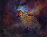 NGC 6188 widefield in Hubble color mapping
