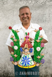Nacho Peralta holding incense burner