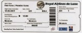 Royal Airlines de Luxe , carte d’accès à bord ;)  