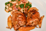 Lemon and Garlic Chicken with Cannellini Bean Stew