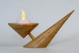 Oak Candle Holder