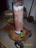 Cast steel base plate-gas pipe column