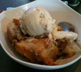 Pecan Bread Pudding with Butter Pecan Ice Cream