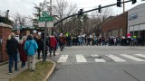 Huge crowd snaked through town