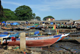 Fish market next to the pirogue harbor, Conakry