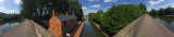Panorama of the Old Main Line crossing the Netherton Tunnel Branch, Tividale Aqueduct
