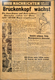 German Army Newspaper 10 March 1945 - Bridgehead Grows, Bonn Falls