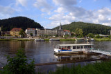 Nationalpark Linie Ferry on the Left Bank of the Elbe at Bad Schandau