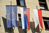 Flag of Slovakia and the European Union