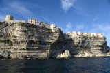 View of the fortified city of Bonifacio from a scenic boat tour