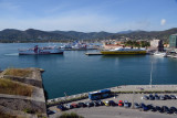 MV Marmorica arrives at the ferry port of Portoferraio, Isola dElba