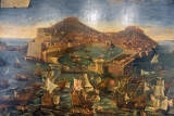 Painting of the naval port of Portoferraio in the 16th C.