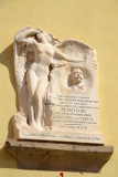 Monument to poet Pietro Gori (1865-1911) destroyed by Fascists in 1940, restored 1946