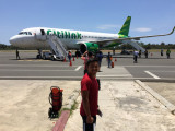 Boarding Garudas Citilink for the flight from Dili to Bali