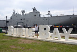 Subic Bay sign with the HMAS Adelaide