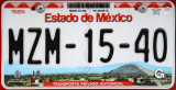Mexican License Plate - State of Mexico