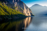 Seven sisters waterfall in Norwegian fjords