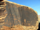 Petroglyph panel above the San Juan