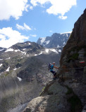 Cool via ferrata cables on the ascent of Peiljoch