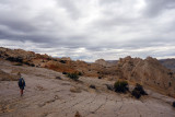 The rain started as we hiked the Post trail' back into Lower Muley Twist