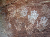 Day 4 Sowats canyon hand prints near Mountain Sheep Spring
