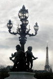 DETAIL PONT ALEXANDRE III - B  W